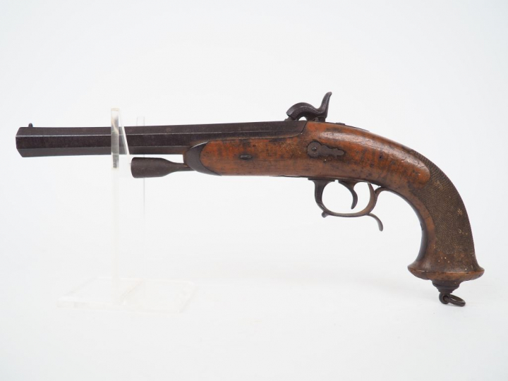 Beau pistolet d’officier modèle 1833 second type, platine à l’arrière 