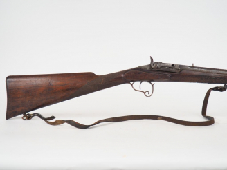 Vente aux enchères Intéressante carabine de jardin, système Warnant à coffre et à chien, 