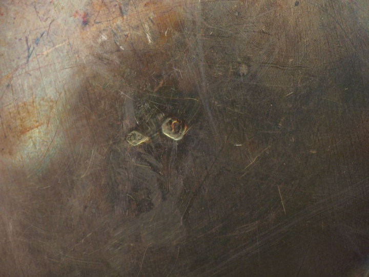 Tasse et sa sous-tasse en argent 925, poinçon Minerve, à décor de cann