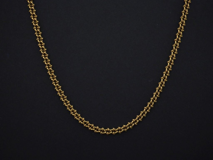 Sautoir en or jaune 750, maille fantaisie. Long. 64,5 cm Poids. 23,95 