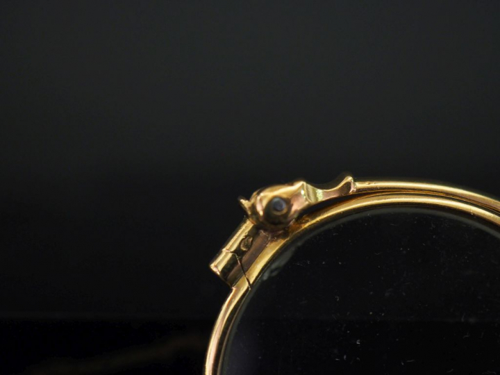 Paire de binocles en or jaune 750.  H. 8 cm Poids tel. 20,45 g  (égren