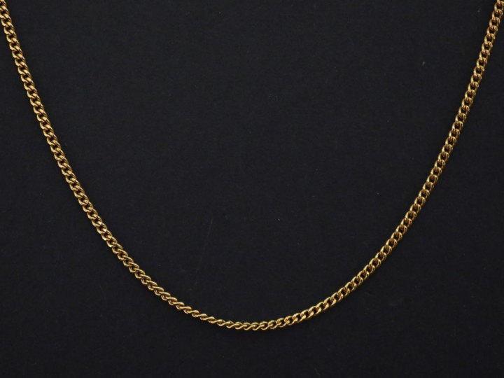 Chaine en or jaune 750, maille gourmette. Long. 45 cm Poids. 3,78 g   
