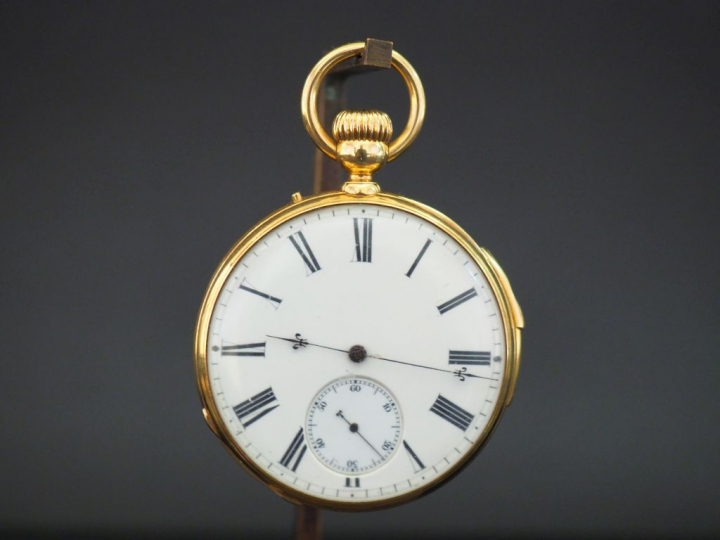 MERRIER   Fils, Genève Montre de gousset chronomètre en or jaune 750. 