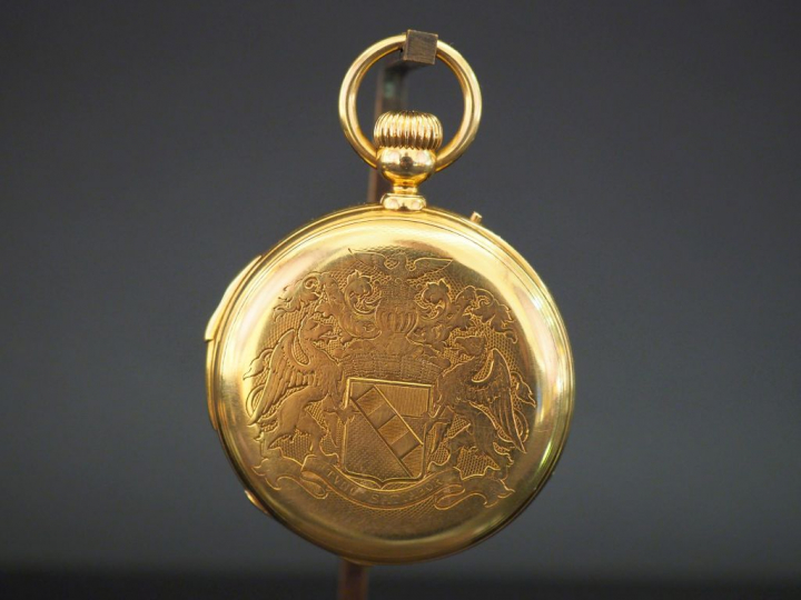 MERRIER   Fils, Genève Montre de gousset chronomètre en or jaune 750. 