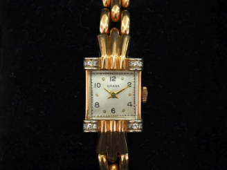 Vente aux enchères GRANA Montre bracelet de dame, boitier et bracelet en or jaune 750. Bo