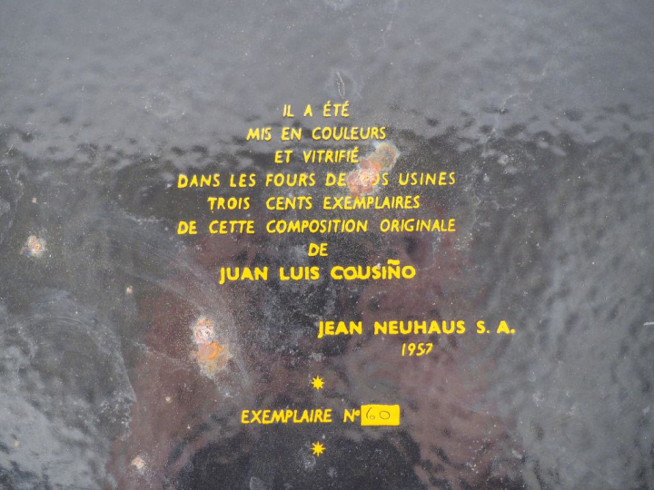 JUAN LUIS COUSINO.  "composition florale" Email n° 60/300 Etition Juan