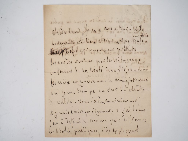 CHATEAUBRIAND (Fr.-René de). LETTRE AUTOGRAPHE adressée à sa « chère s
