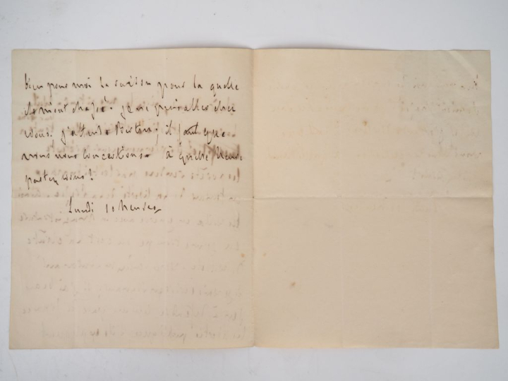 CHATEAUBRIAND (Fr.-René de). LETTRE AUTOGRAPHE adressée à sa « chère s