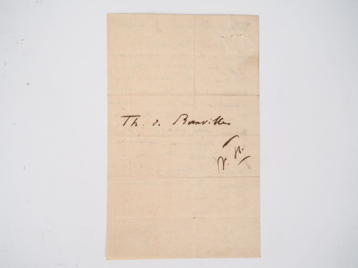 HUGO (Victor). LETTRE AUTOGRAPHE signée adressée à Théodore de Banvill