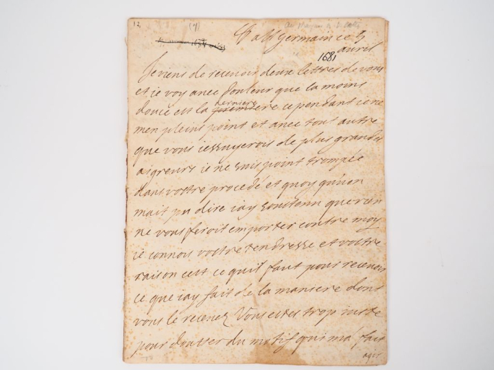 MAINTENON (Françoise d’Aubigné, marquise de). LETTRE AUTOGRAPHE signée