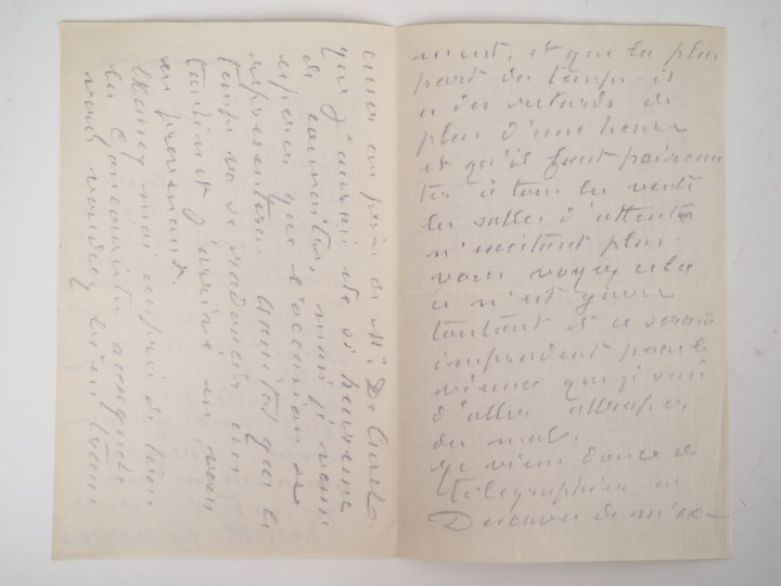 MONET (Claude). LETTRE AUTOGRAPHE SIGNÉE adressée à Gustave Geoffroy. 