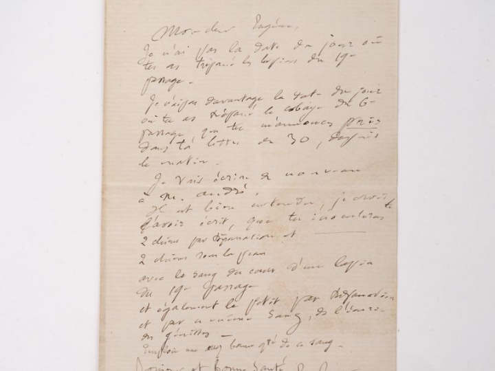 PASTEUR (Louis). LETTRE AUTOGRAPHE signée adressée à Eugène Viala. Arb