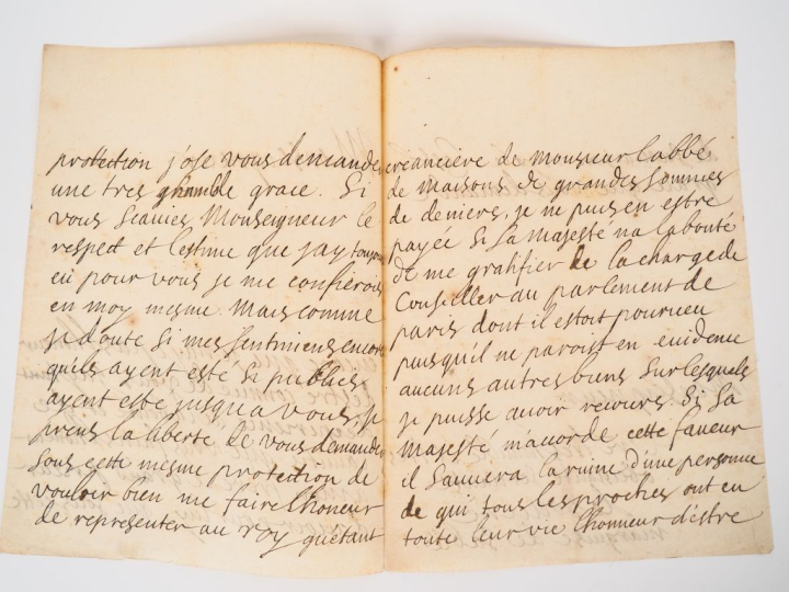 SOUVRÉ (Marquise de Sablé, Madeleine de). LETTRE AUTOGRAPHE signée. [F