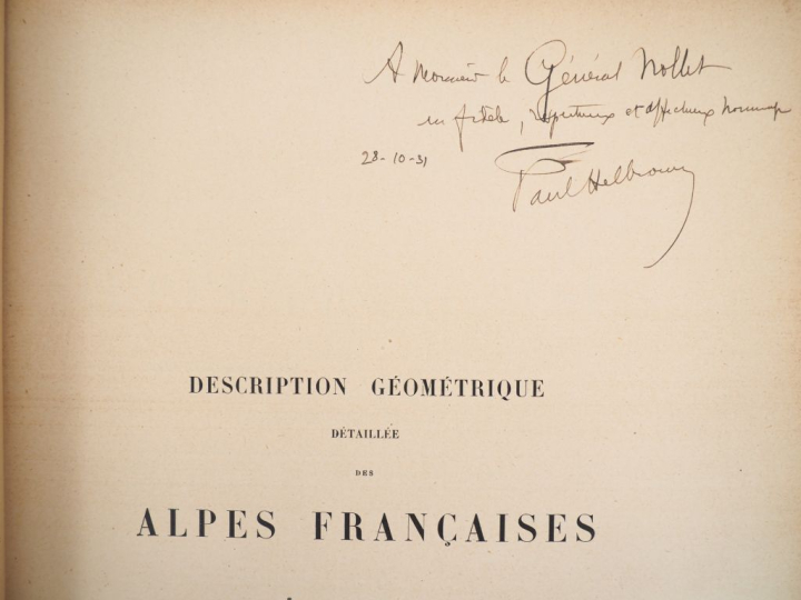 [ALPES]. HELBRONNER (Paul). DESCRIPTION GÉOMÉTRIQUE DÉTAILLÉE DES ALPE