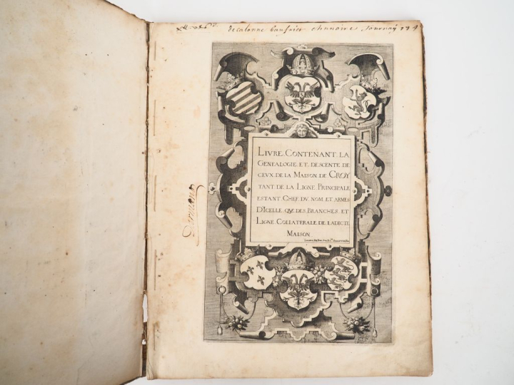 [BIE (J. de)]. LIVRE CONTENANT LA GÉNÉALOGIE ET DESCENTE DE CEUX DE LA