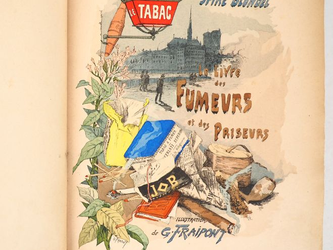 BLONDEL (S.). LE LIVRE DES FUMEURS ET DES PRISEURS. P., Laurens, 1891.