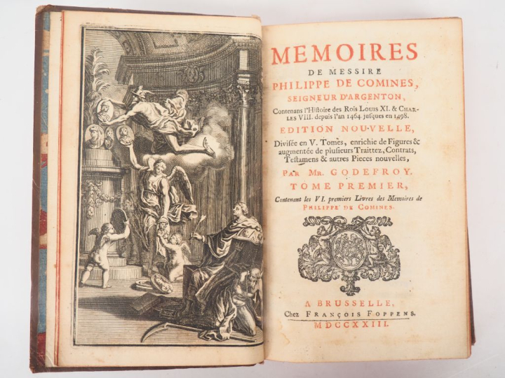 COMMINES (Ph. de). MÉMOIRES. Bruxelles, Foppens, 1723. 5 volumes petit