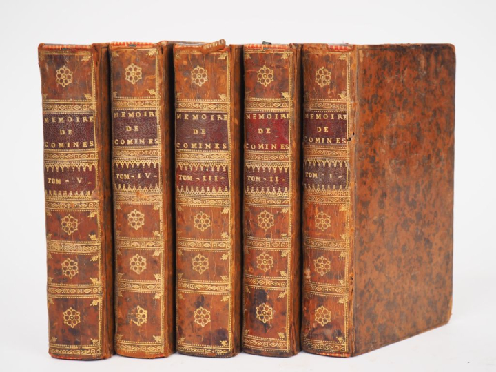 COMMINES (Ph. de). MÉMOIRES. Bruxelles, Foppens, 1723. 5 volumes petit
