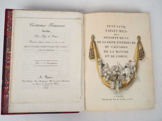 Vente aux enchères [COSTUME]. LANTÉ (L. M.). CENT CINQ COSTUMES DES DÉPARTEMENTS DE LA SE