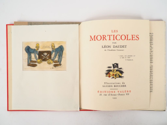 Vente aux enchères DAUDET (L.). LES MORTICOLES. Valère, 1939. In-4 en ff. sous chemise (d