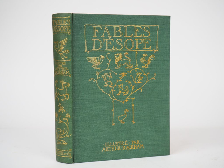 ÉSOPE. FABLES. P., Hachette, 1913. In-8 percaline verte illustrée de l