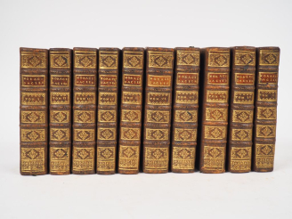 Vente aux enchères HORACE. ŒUVRES. P., Ballard, 1709. Dix volumes in-12 veau brun, dos à 