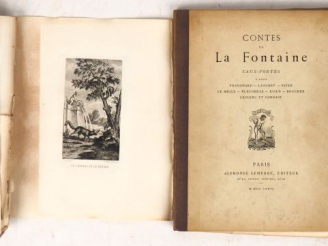 Vente aux enchères LA FONTAINE (J.). FABLES - CONTES. P., Lemerre, 1875-76. Deux volumes 
