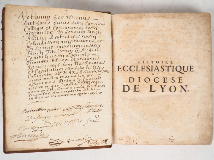LA MURE (Jean-Marie de). HISTOIRE ECCLÉSIASTIQUE DU DIOCÈSE DE LYON, t