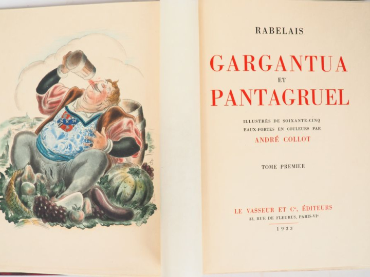 RABELAIS (Fr.). GARGANTUA ET PANTAGRUEL. P., Le Vasseur et Cie, 1933. 