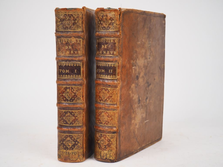 SPON (Jacob). HISTOIRE DE GENÈVE. Genève, Fabri   Barrillot, 1730. Deu