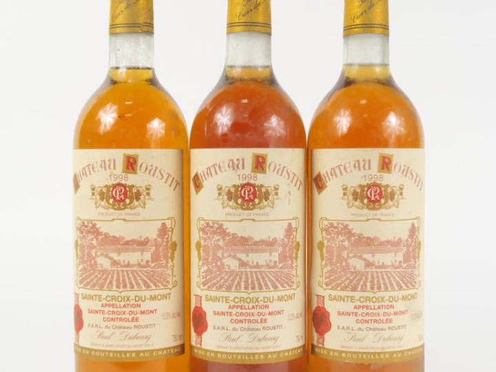 3 BOUTEILLES CHÂTEAU ROUSTIT STE CROIX DU MONT - 1998