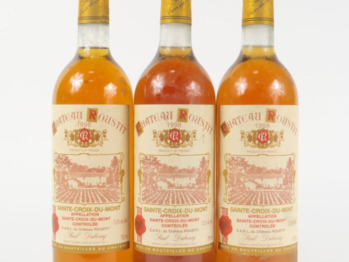 3 BOUTEILLES CHÂTEAU ROUSTIT STE CROIX DU MONT - 1998