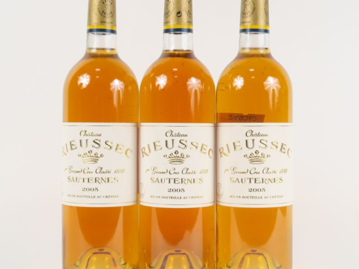 3 BOUTEILLES CHÂTEAU RIEUSSEC 1er CC SAUTERNES - 2005