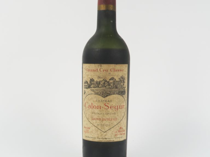 1 BOUTEILLE CHÂTEAU CALON SEGUR GCC ST JULIEN - 1953 - BEP/BS/ES