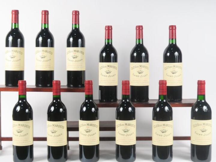 12 BOUTEILLES CLOS DU MARQUIS ST JULIEN - 1986 - CBO - 2 BG