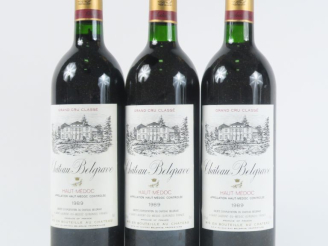 Vente aux enchères 3 BOUTEILLES CHÂTEAU BELGRAVE GCC HAUT MEDOC - 1989 - BG