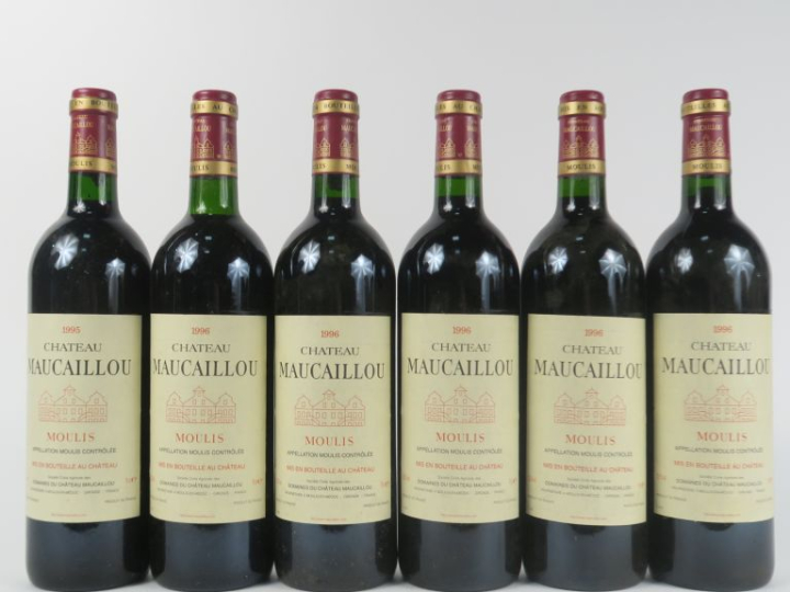 6 BOUTEILLES CHÂTEAU MAUCAILLOU MOULIS - 1995