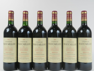 Vente aux enchères 6 BOUTEILLES CHÂTEAU MAUCAILLOU MOULIS - 1995