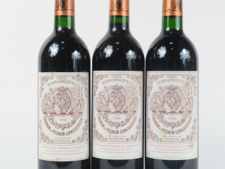 Vente aux enchères 3 BOUTEILLES CHÂTEAU PICHON LONGUEVILLE BARON DE PICHON LONGUEVILLE GC