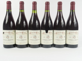 Vente aux enchères 6 BOUTEILLES CÔTES DU RHÔNE LE CLOS DU CAILLOU 'BOUQUET DES GARRIGUES'