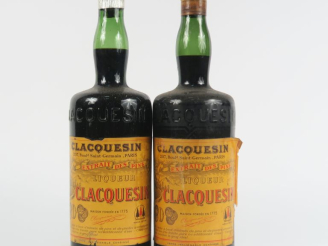 Vente aux enchères 2 VIEILLES BOUTEILLES LIQUEUR CLACQUESIN - CAPS ÉTAIN