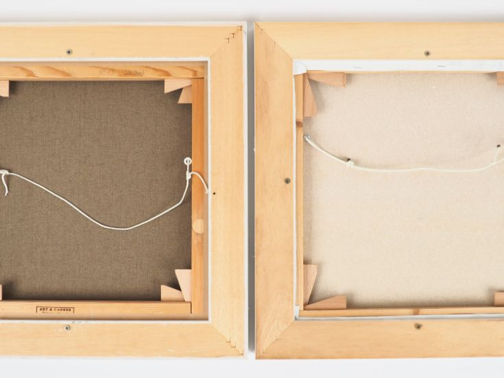 J.D ANNETT. "Côte ouest" et "Lueur". 2 huiles sur toiles en pendant, s