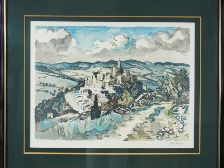 Yves BRAYER. "Paysage de Provence". Epreuve d'artiste contresignée en 