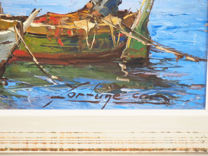 Fortune CAR. "rivage méditerranéen". Huile sur isorel, signée en bas à