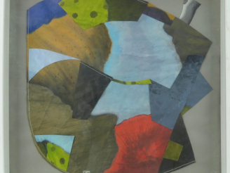 Vente aux enchères Marc COROLLER. "Terre-neuve". Technique mixte, signée et titrée au dos