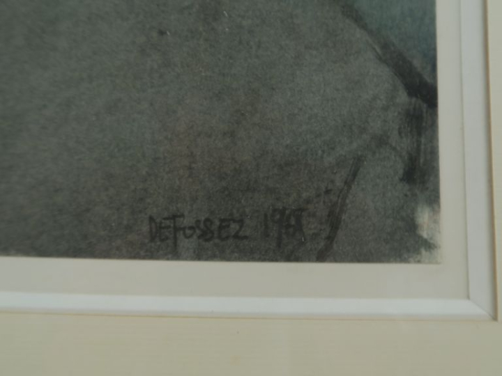 DEFOSSEZ. "Le Jockey". Aquarelle, signée en bas à droite et datée 1965