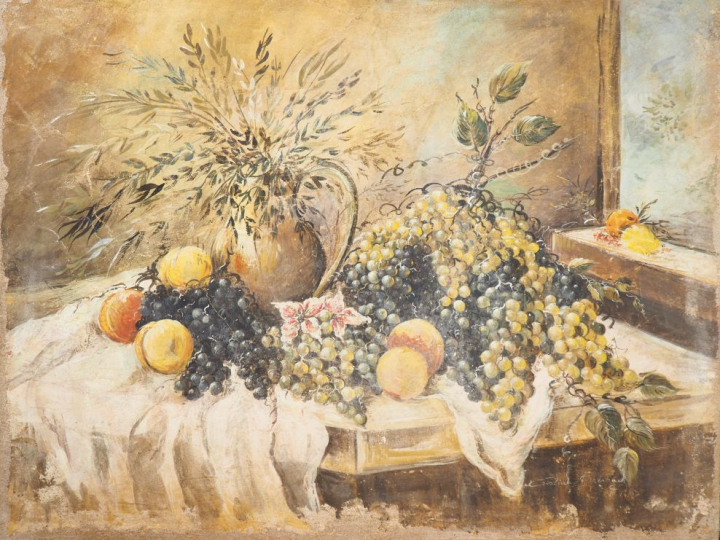 Cristiana DRESBACH. "Nature morte". Huile sur toile. Dim. 100 x 130 cm