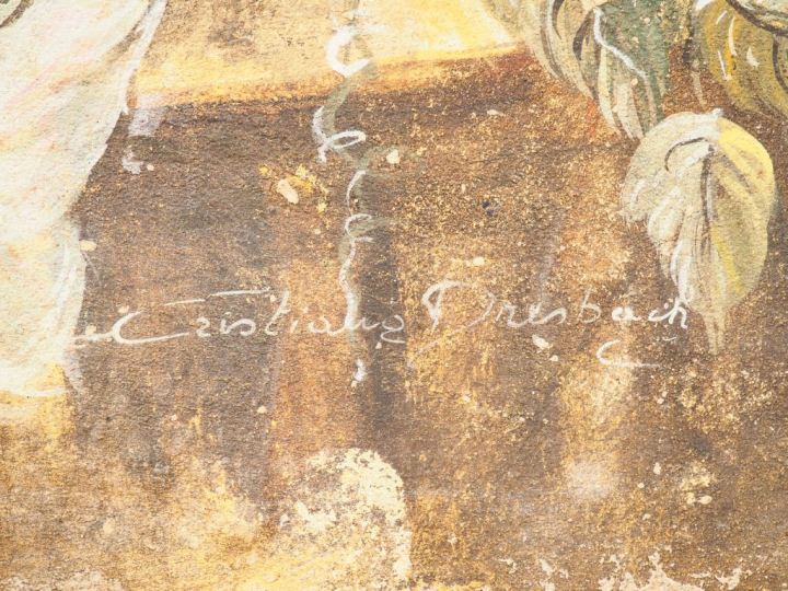 Cristiana DRESBACH. "Nature morte". Huile sur toile. Dim. 100 x 130 cm