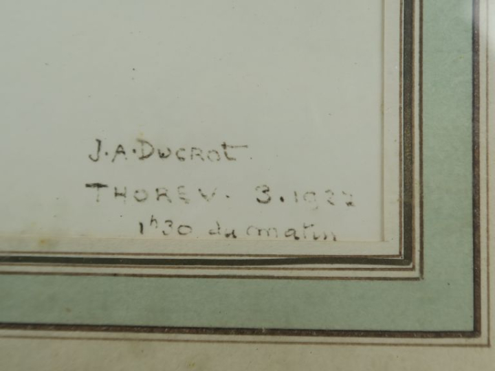 J.A DUCROT. "Portrait du Maréchal LYAUTEY". Dessin, signé en bas à dro