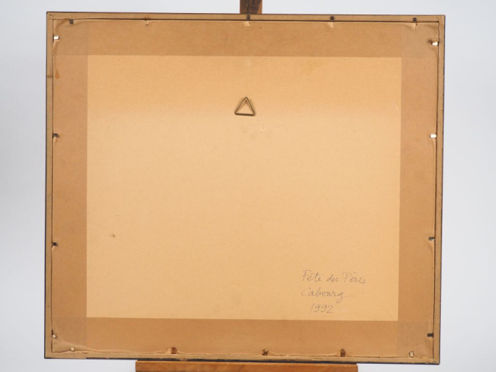 R. L. DUFOUR. "Les marins pêcheurs". Impression. Dim. 35 x 42 cm.